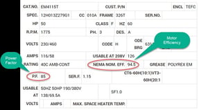 Motor Nameplate Information